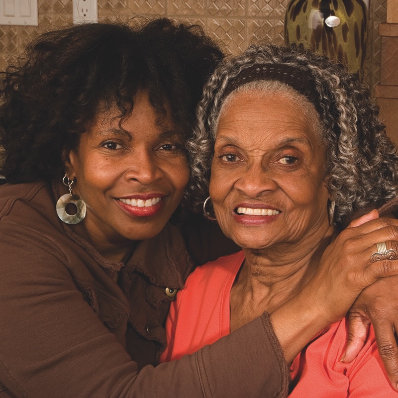 African American Mother and daughter